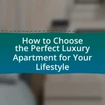How to Choose the Perfect Luxury Apartment for Your Lifestyle