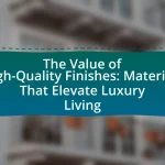 The Value of High-Quality Finishes: Materials That Elevate Luxury Living