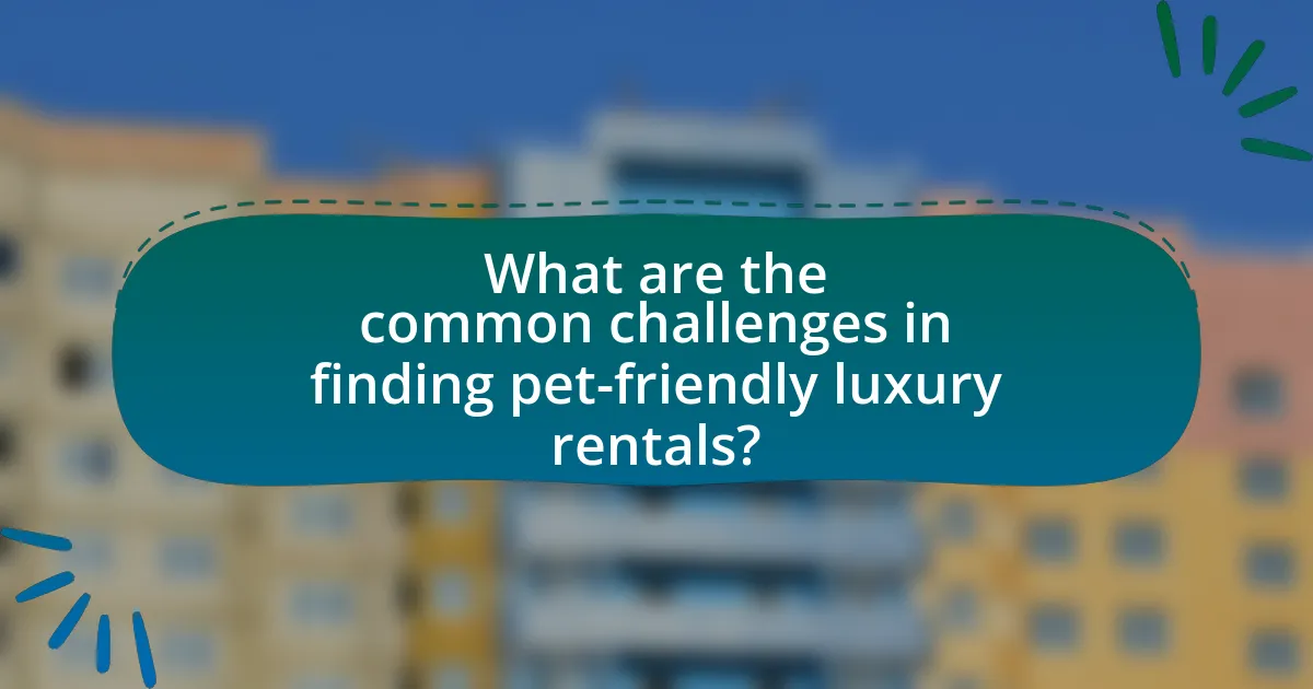 What are the common challenges in finding pet-friendly luxury rentals?