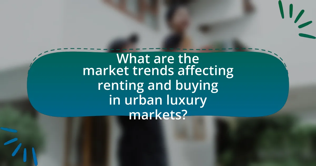 What are the market trends affecting renting and buying in urban luxury markets?
