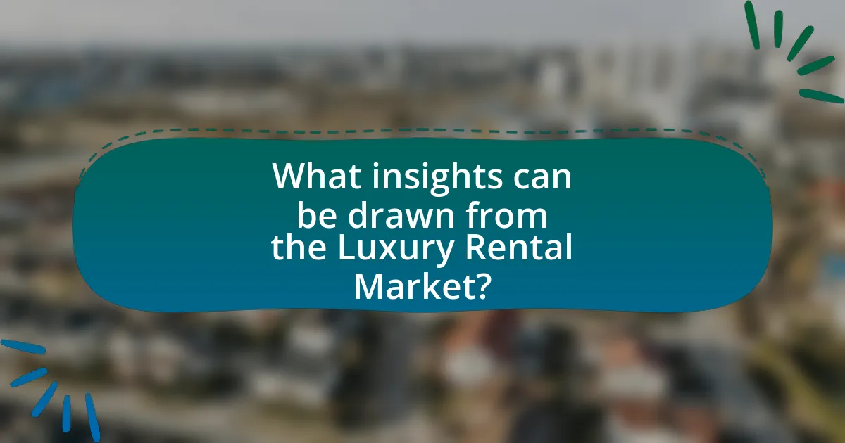 What insights can be drawn from the Luxury Rental Market?