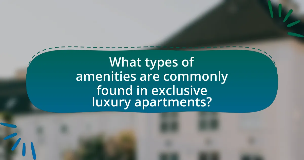 What types of amenities are commonly found in exclusive luxury apartments?